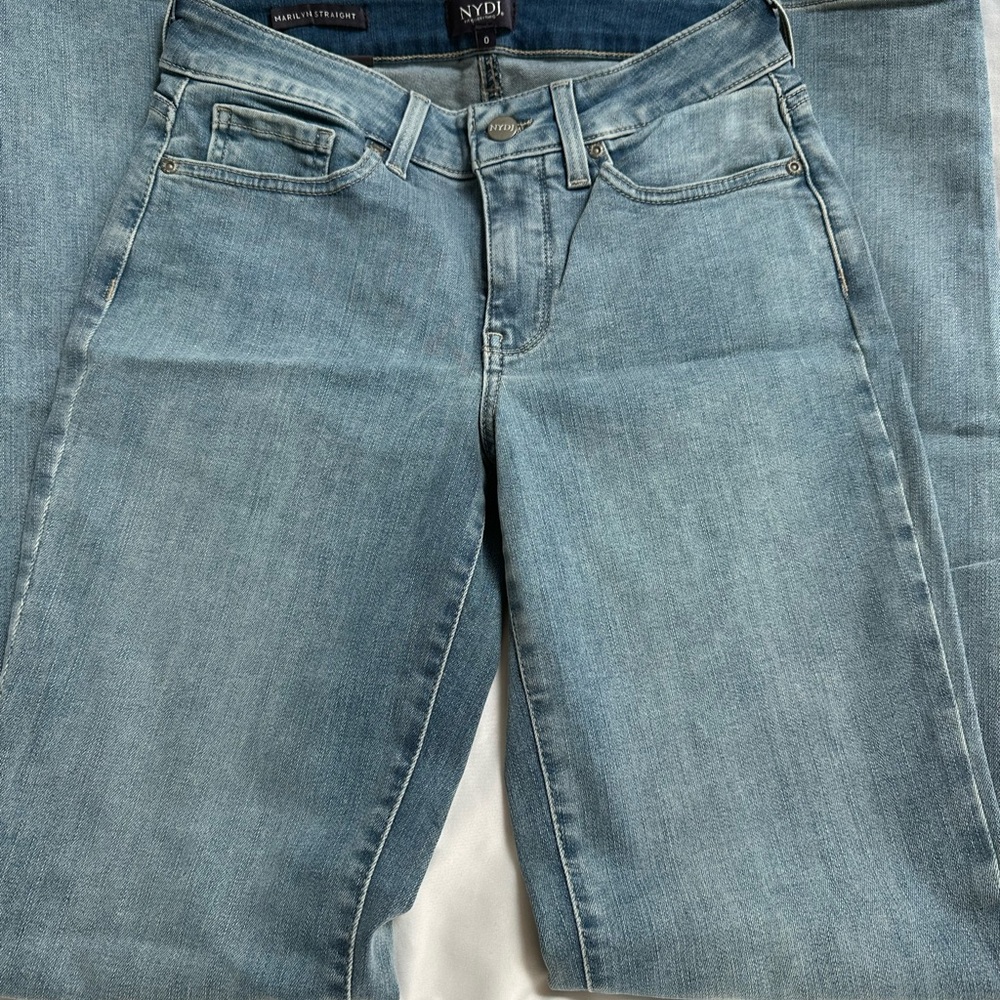 NYDJ Blue Marylyn Straight Jeans